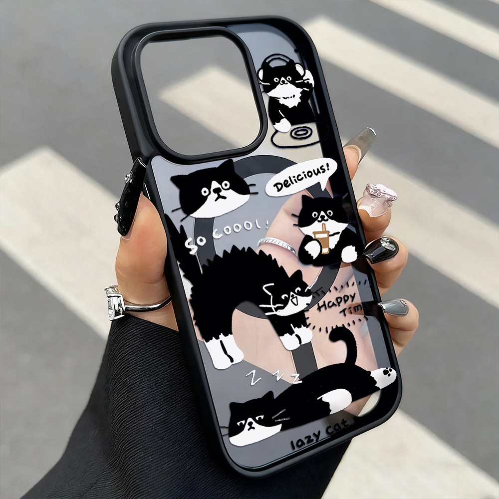 Magsafe Wireless Charger - Funny Black Cat Wireless Charging Phone