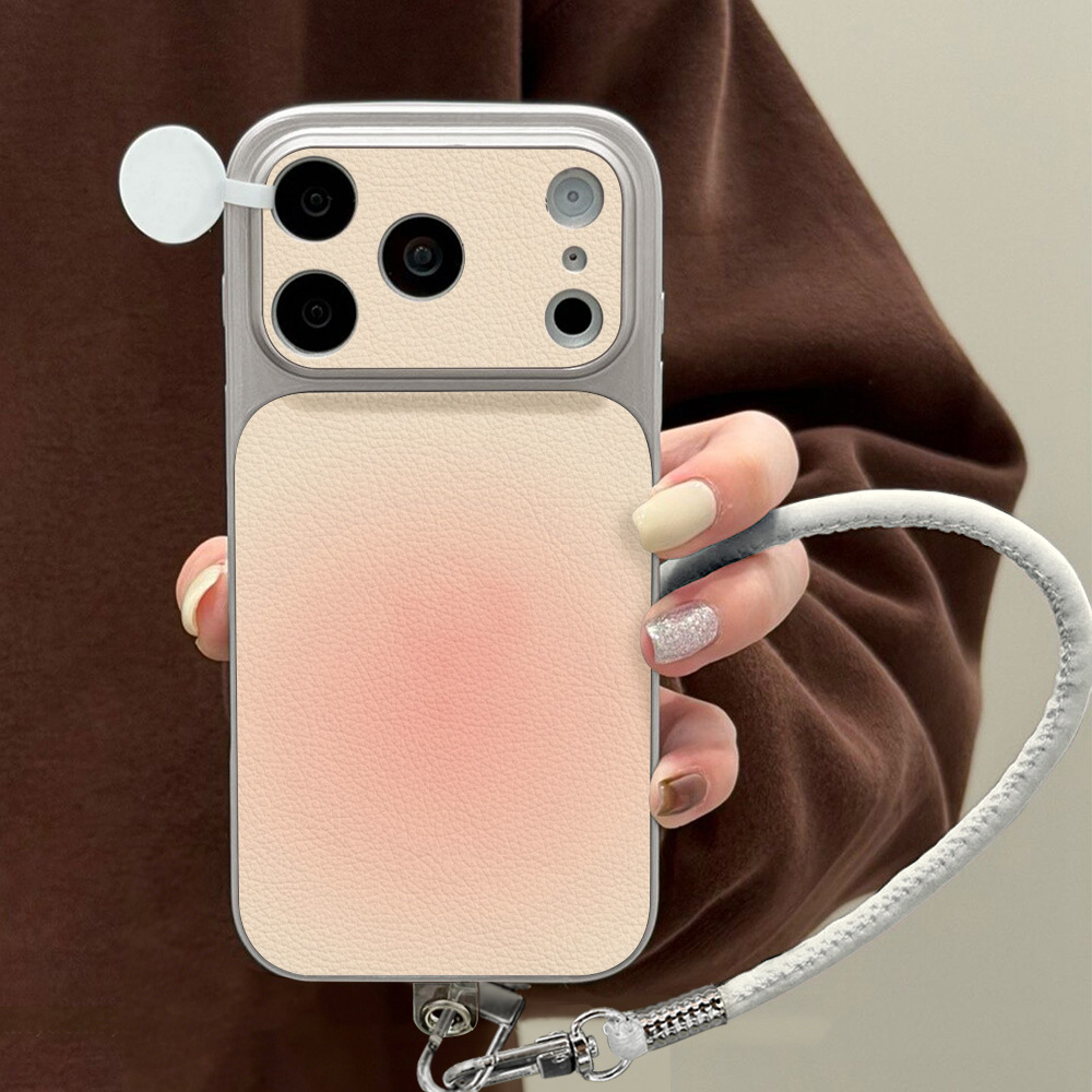 Lanyard Phone Strap - Lichee Pattern Phone Case For iPhone