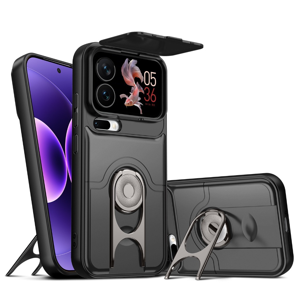Phone Kickstand Ring - Slide Camera Lens Protector Phone Case
