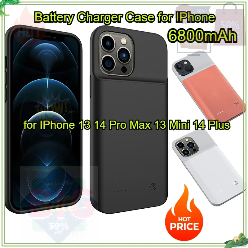 Power Bank Slim - Battery Charger Case for IPhone 13