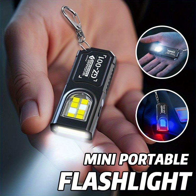 Type C Adapter - Powerful Mini COB LED Keychain Flashlight