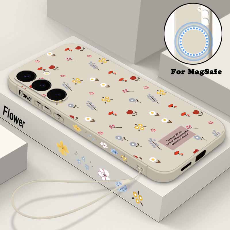 Magsafe Wireless Charger - Little Flower Magnetic Case For Samsung