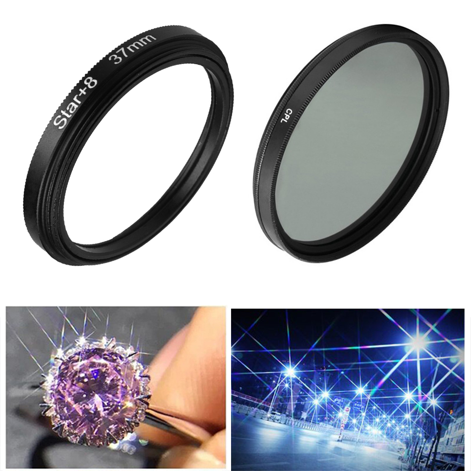 Lens Camera Clip - 37mm CPL Star Filter Cell Phone
