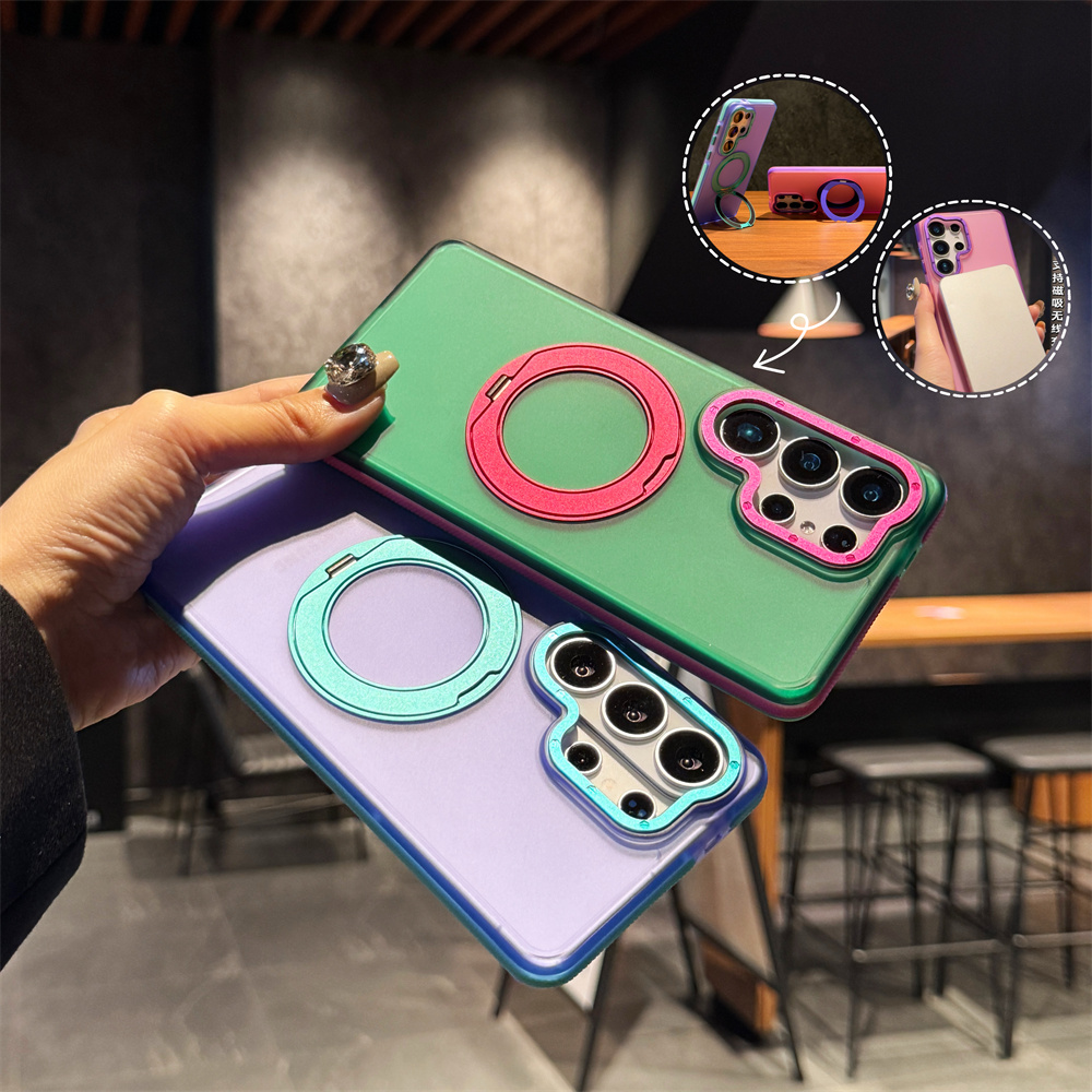Phone Kickstand Ring - Contrasting Color 360 Rotating Magnetic For