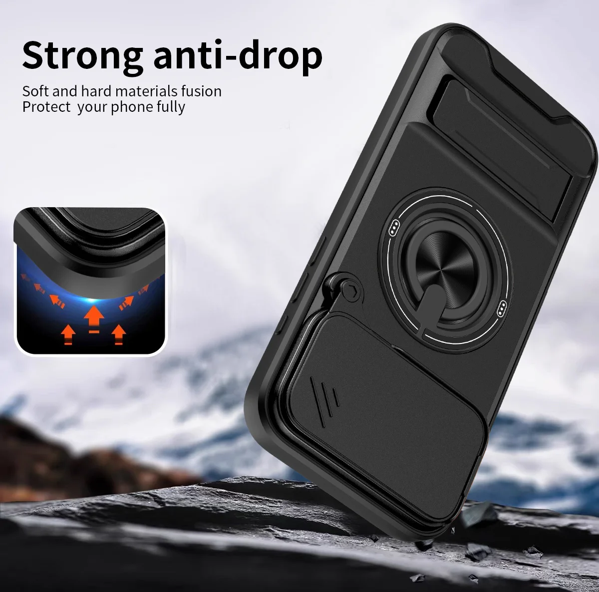 Magnetic Phone Case for IPhone - Phone Kickstand Ring review and price