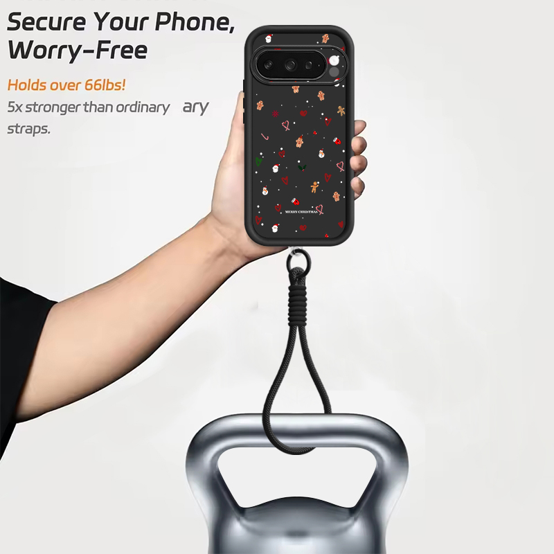 Christmas Heart Pattern Phone  - Lanyard Phone Strap review and price