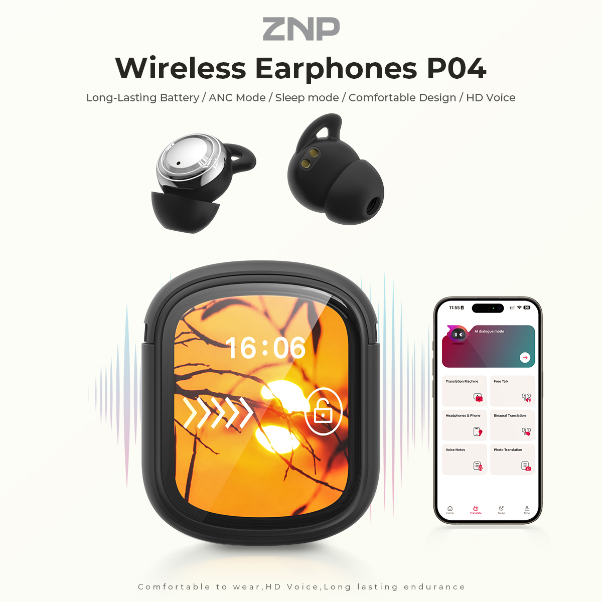 ZNP P04 Sleeping Aid Earbuds A - Type C Adapter review and price