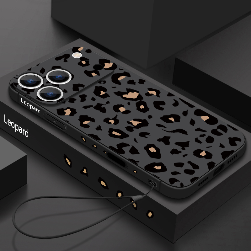 Leopard Print TPU Phone Case F - Lanyard Phone Strap review and price