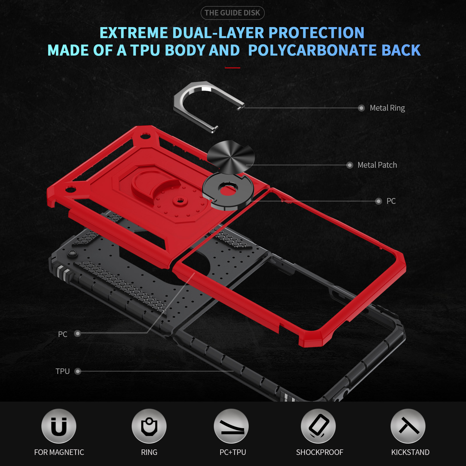 Military-grade Shockproof Phon - Phone Kickstand Ring review and price