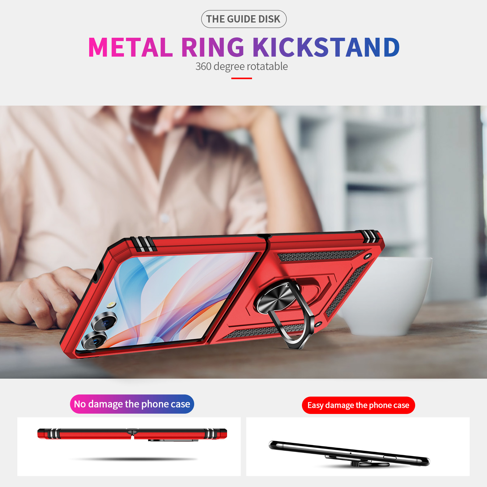 Military-grade Shockproof Phon - Phone Kickstand Ring review and price