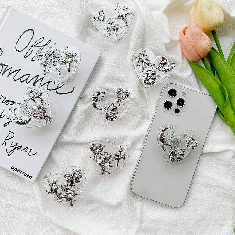 Clear Heart Phone Grip Holder  - Phone Accessories Items review and price