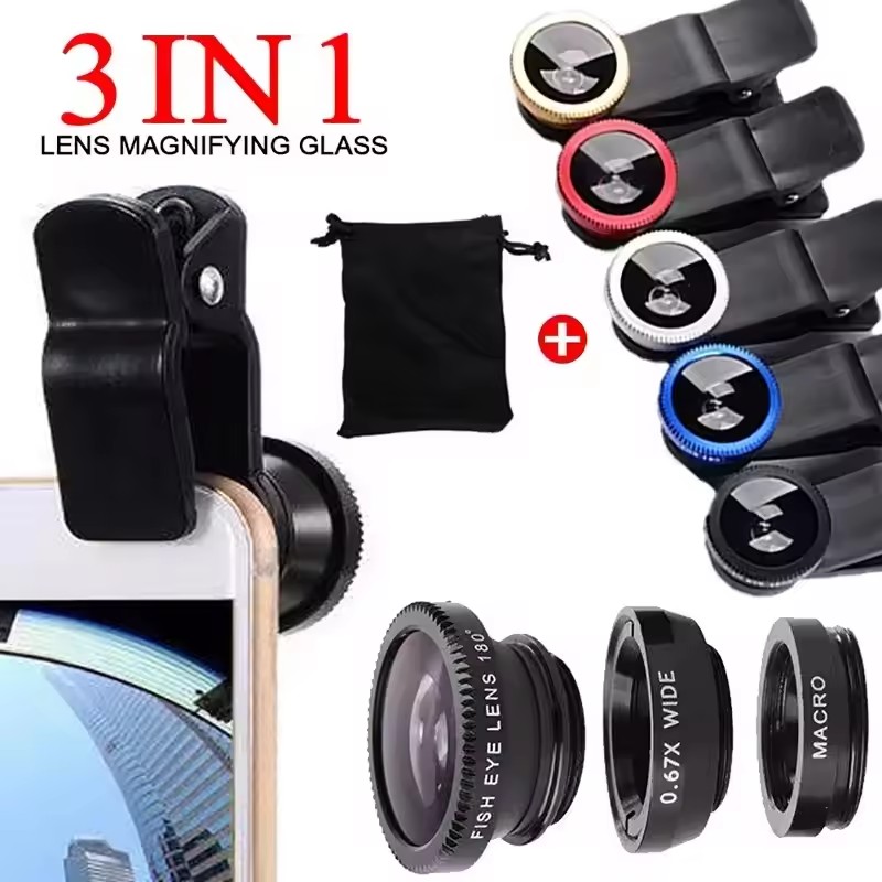 3 In 1 Fisheye Phone Lens 0.67 - Lens Camera Clip review and price