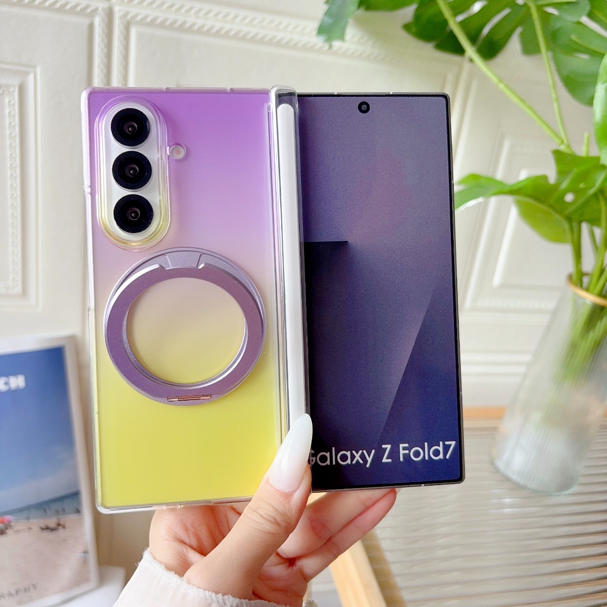 Gradient Transparent Rotate Ri - Phone Kickstand Ring review and price