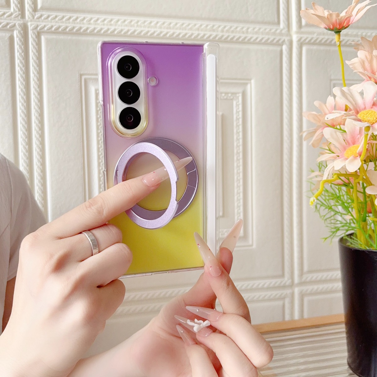 Gradient Transparent Rotate Ri - Phone Kickstand Ring review and price