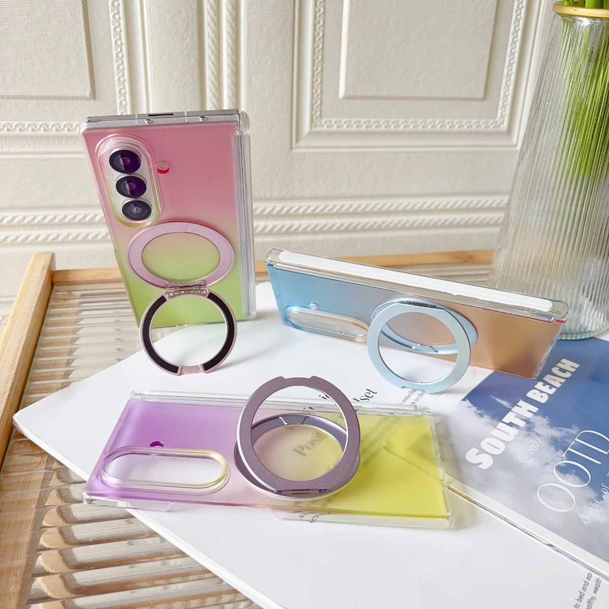 Gradient Transparent Rotate Ri - Phone Kickstand Ring review and price