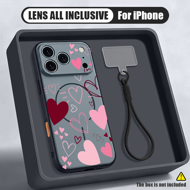 Love Heart Pattern Magnetic Ph - Lanyard Phone Strap review and price