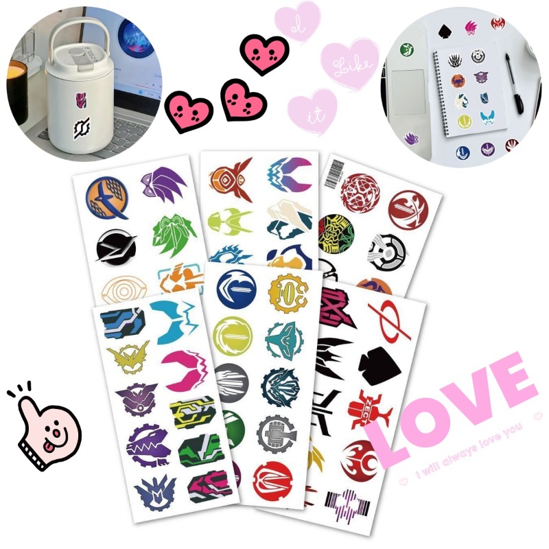 60 Sheets Kamen Rider Logo Sti - Phone Accessories Items review and price